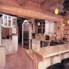 log home kitchen